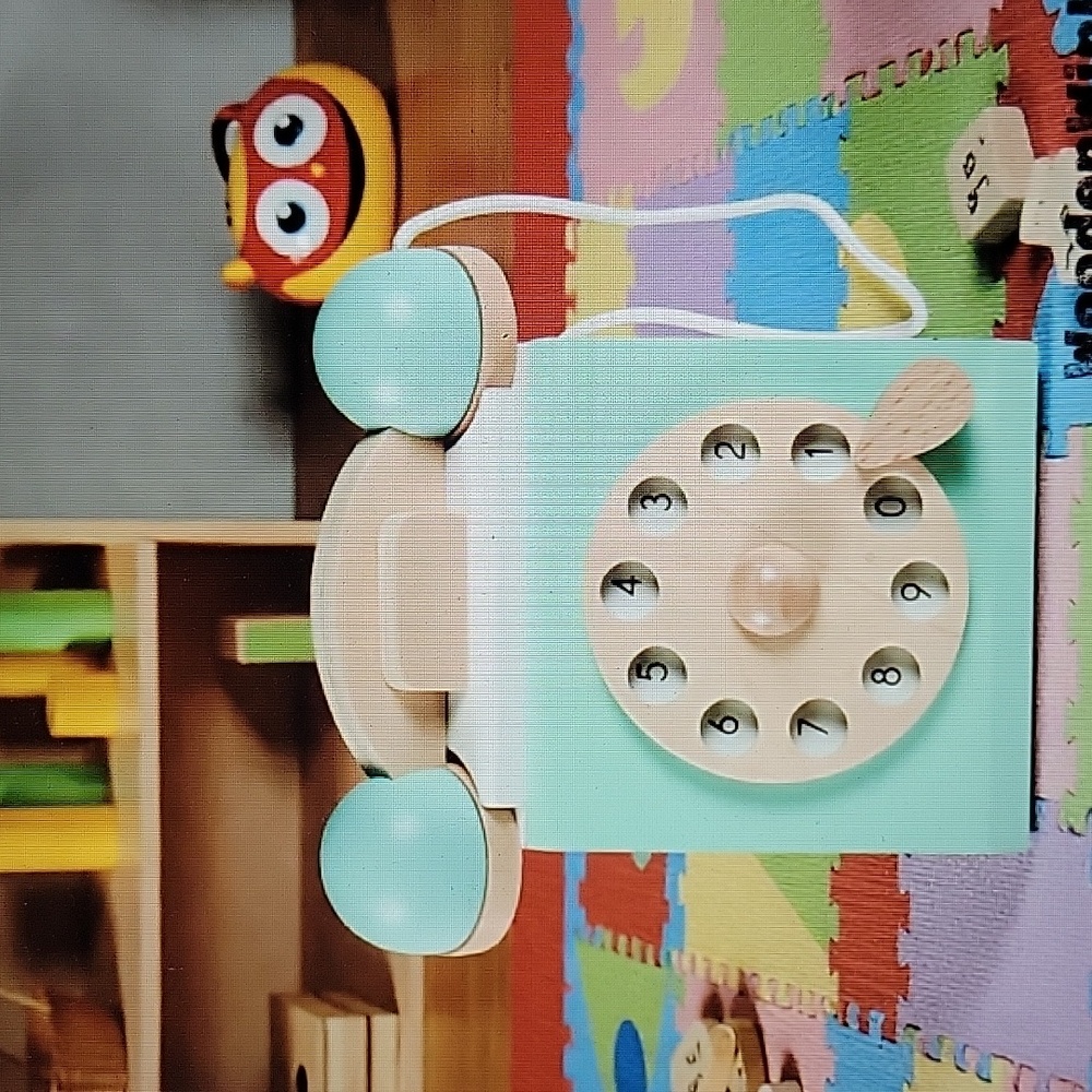 Wooden Wink Montessori Wooden Telephone Toy